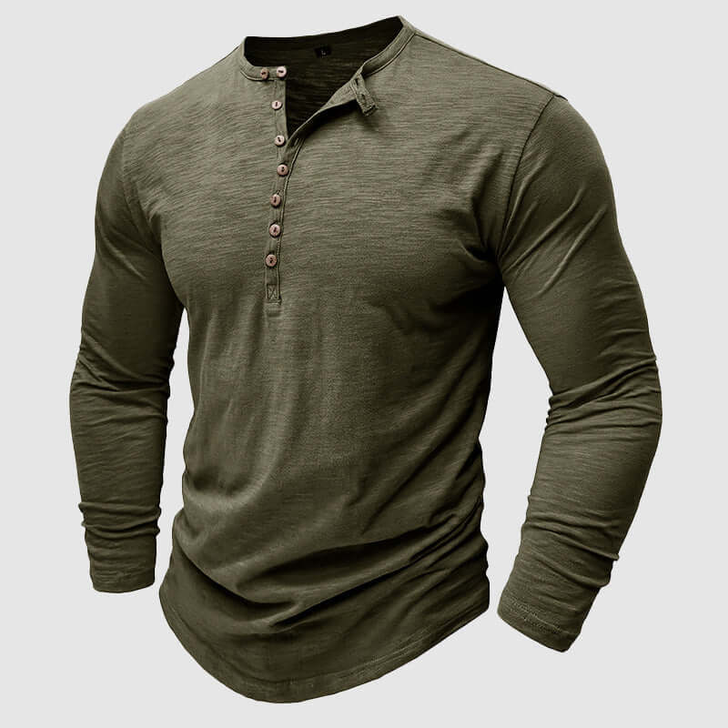 Men's Long Sleeve Bamboo Cotton Shirt - Eco-Friendly & Breathable
