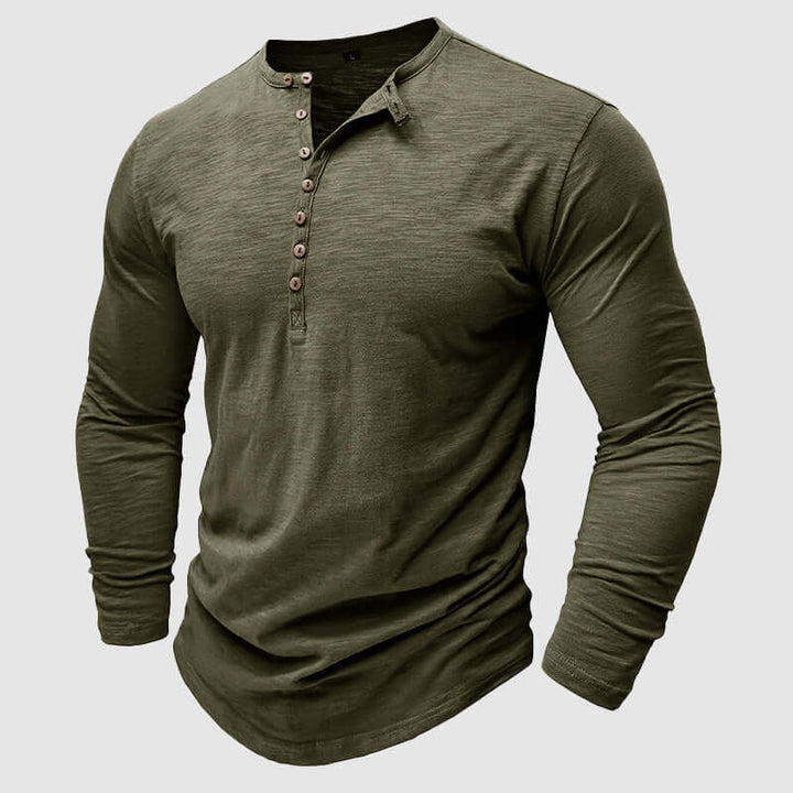 Men's Long Sleeve Bamboo Cotton Shirt - Eco-Friendly & Breathable