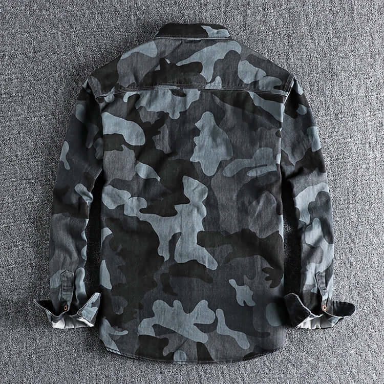 Men's Camouflage Cargo Shirt: Durable & Breathable