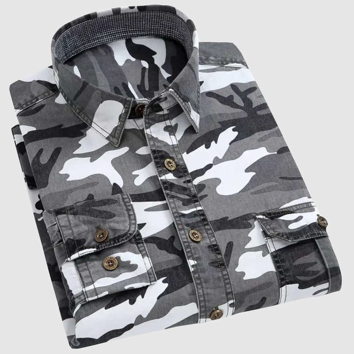 Men's Long-Sleeve Camouflage Shirt