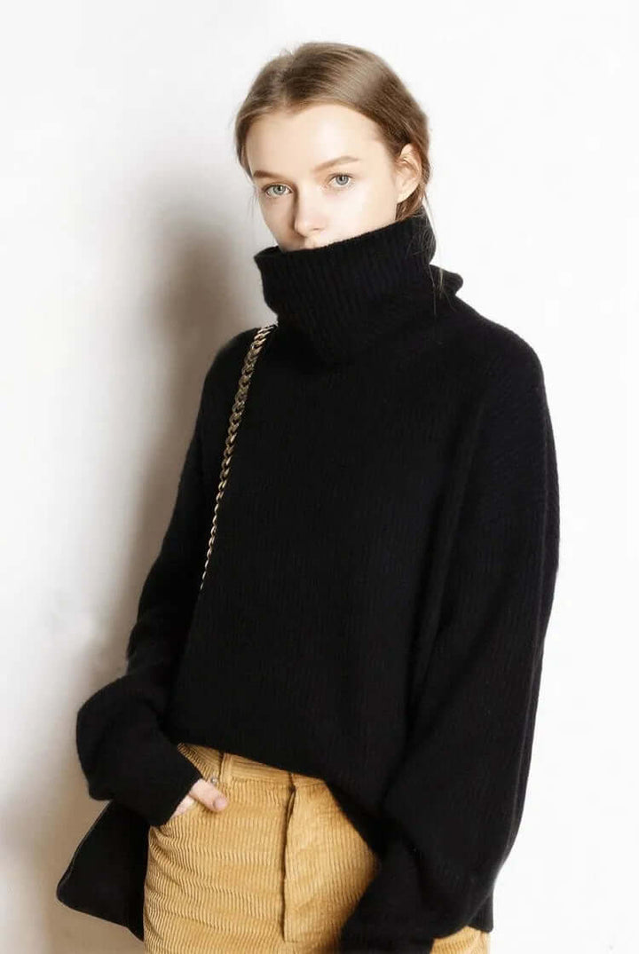 Women's Warm Winter Turtleneck Knit Sweater