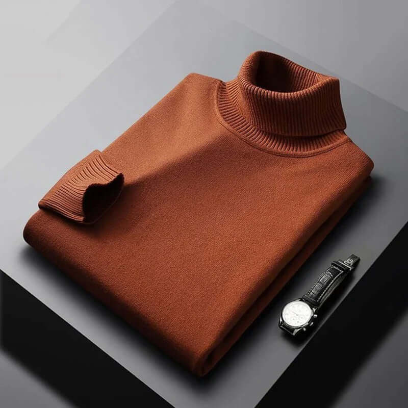 Men's Slim-Fit Knitted Turtleneck Sweater