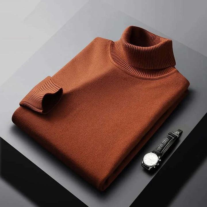 Men's Slim-Fit Knitted Turtleneck Sweater