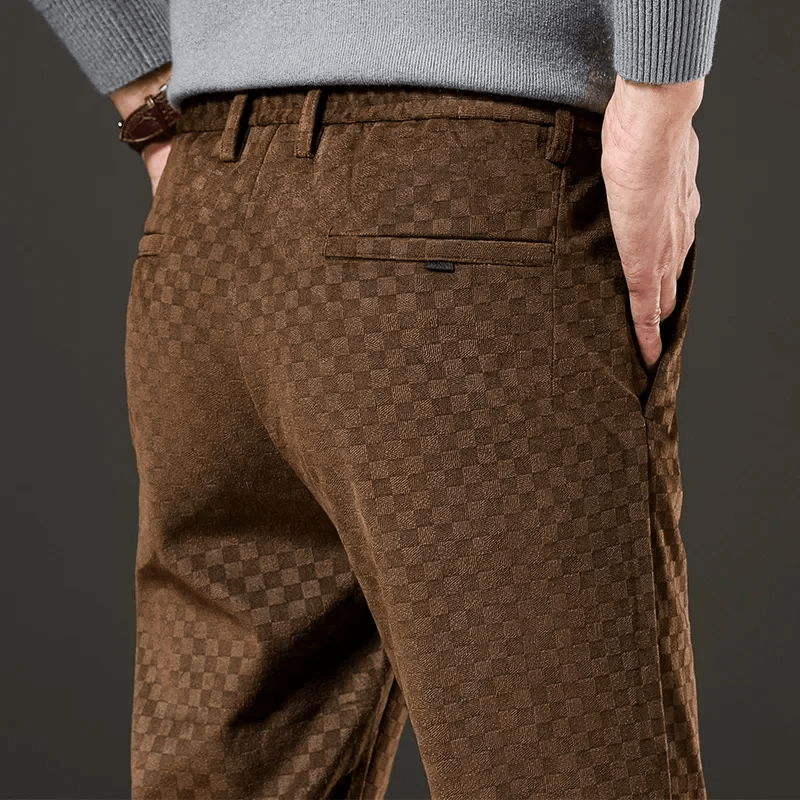 Men's Casual Diamond Pattern Trousers