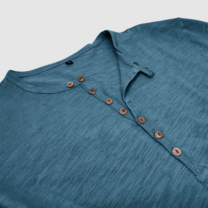 Men's Long Sleeve Bamboo Cotton Shirt - Eco-Friendly & Breathable