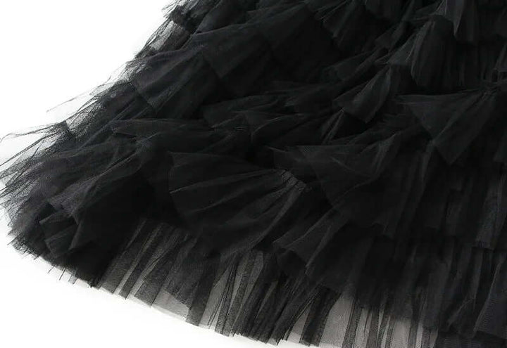 Women's High-Waisted Flowing Tiered Maxi Skirt
