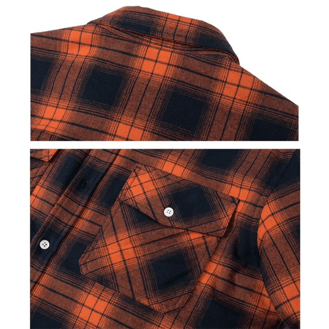 Men's Relaxed-Fit Checkered Fleece-Lined Jacket