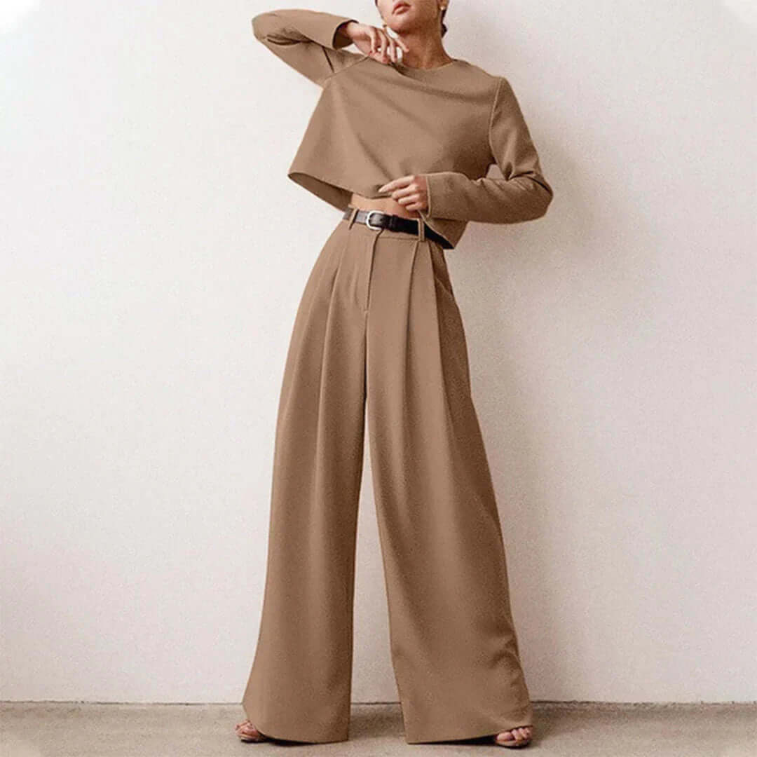 Women's Breathable Two-Piece Palazzo Set