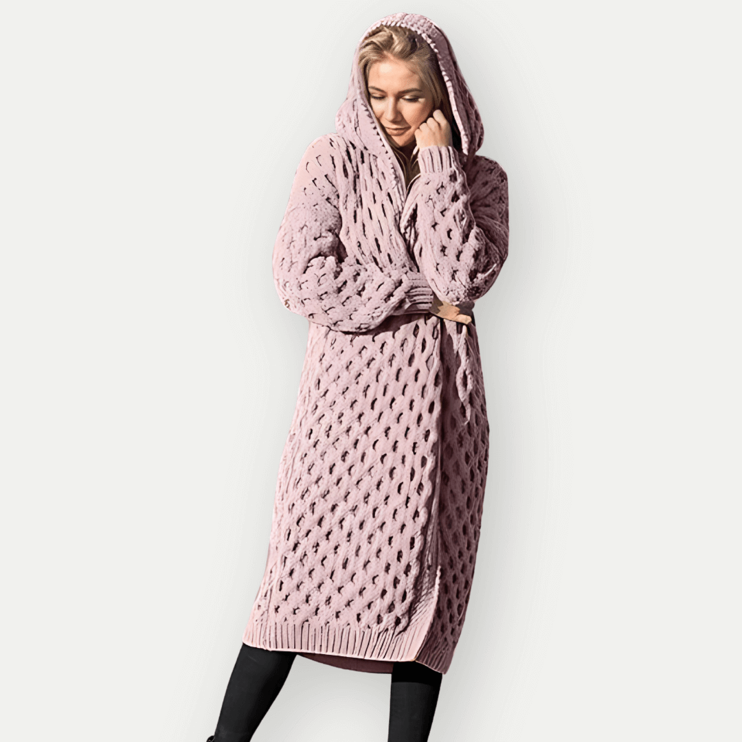Women's Hooded Long Sleeve Jacket: Cozy & Stylish Outerwear