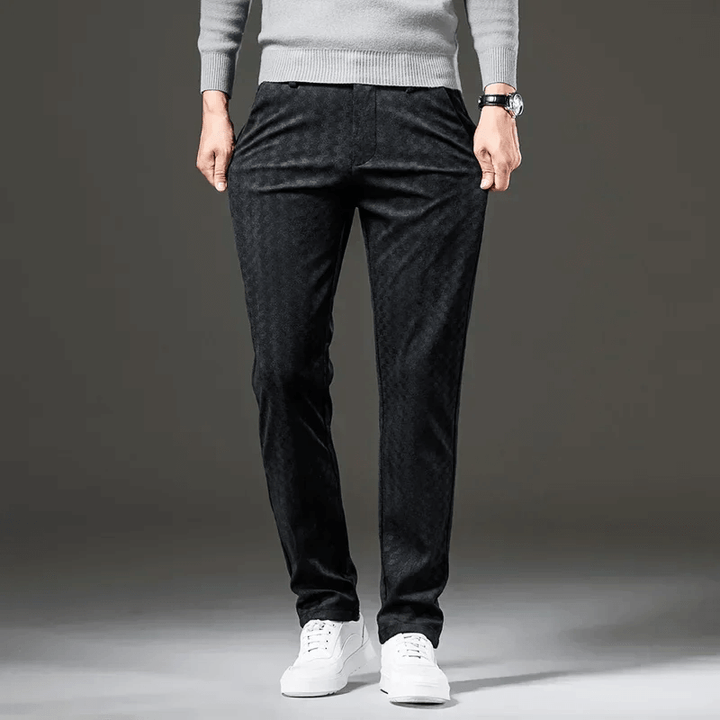 Men's Casual Diamond Pattern Trousers