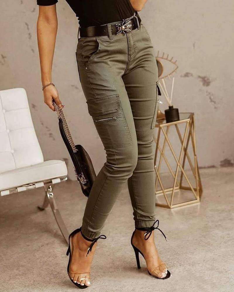 Men's Slim Fit Cargo Pants: Multiple Pockets & Durable Cotton