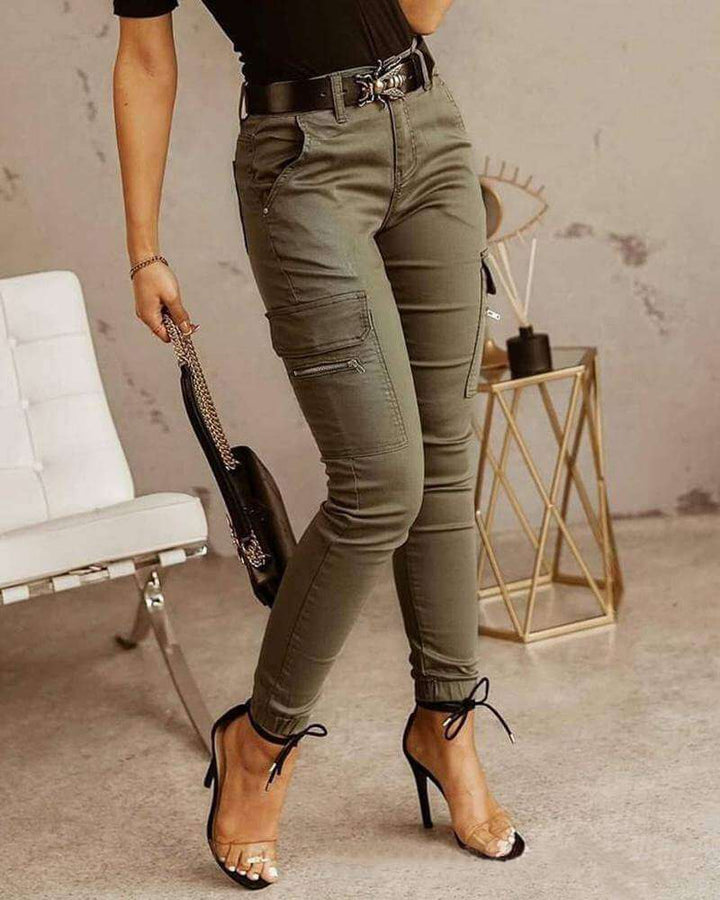 Men's Slim Fit Cargo Pants: Multiple Pockets & Durable Cotton