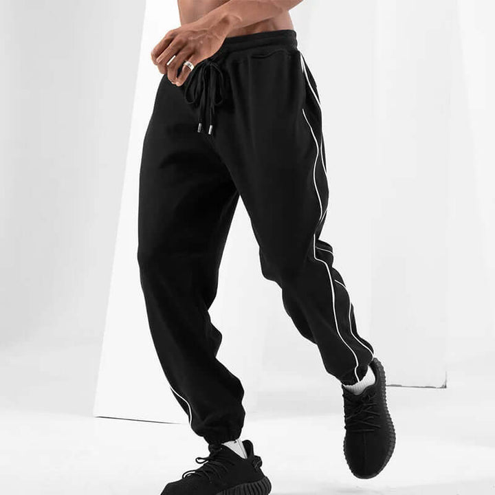 Men's Casual Long Sports Pants: Elastic Waist & Breathable Fabric