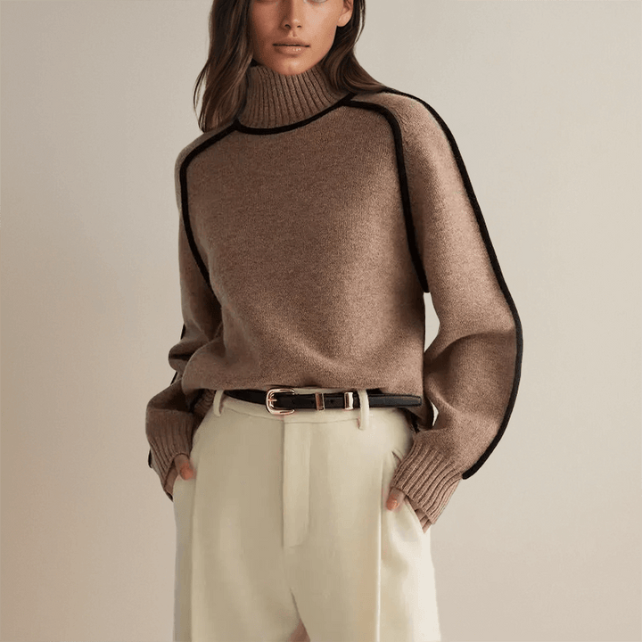 Women's Roll Neck Knitted Jumper
