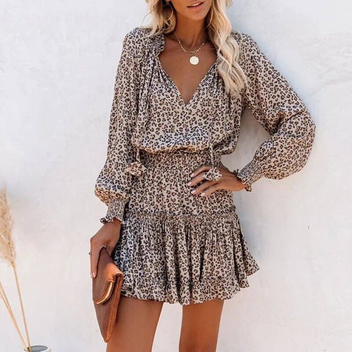 Leopard Print Midi Dress: Women's Fashion