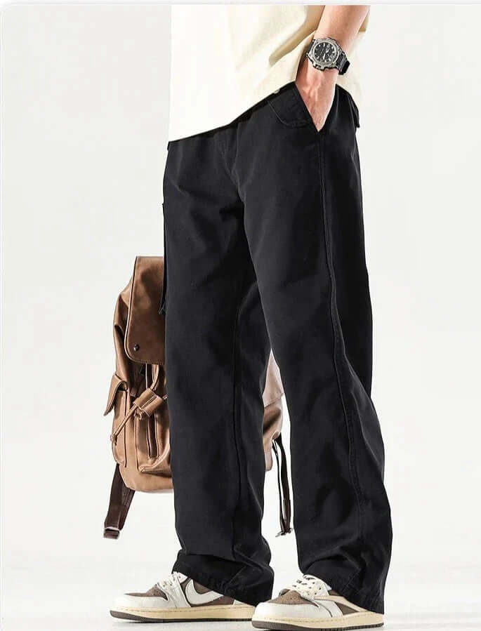 Men's Relaxed Fit Cargo Trousers: Multiple Pockets & Durable Cotton