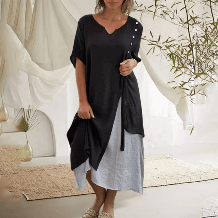 Elegant Spring Midi Dress: Casual & Comfortable