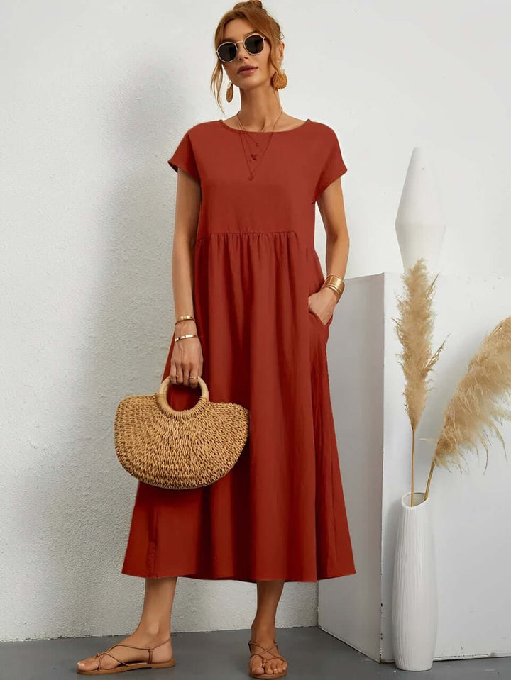 Summer Cotton Dress: Relaxed Fit, Breathable & Comfortable