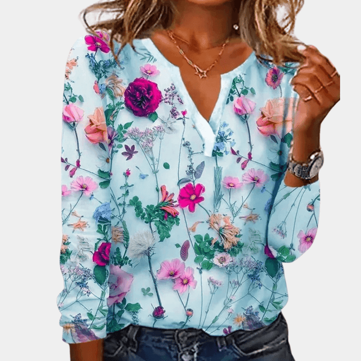 Lightweight Floral Print Women's Blouse