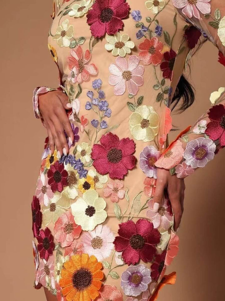 3D Floral Dress: Elegant Sustainable Design