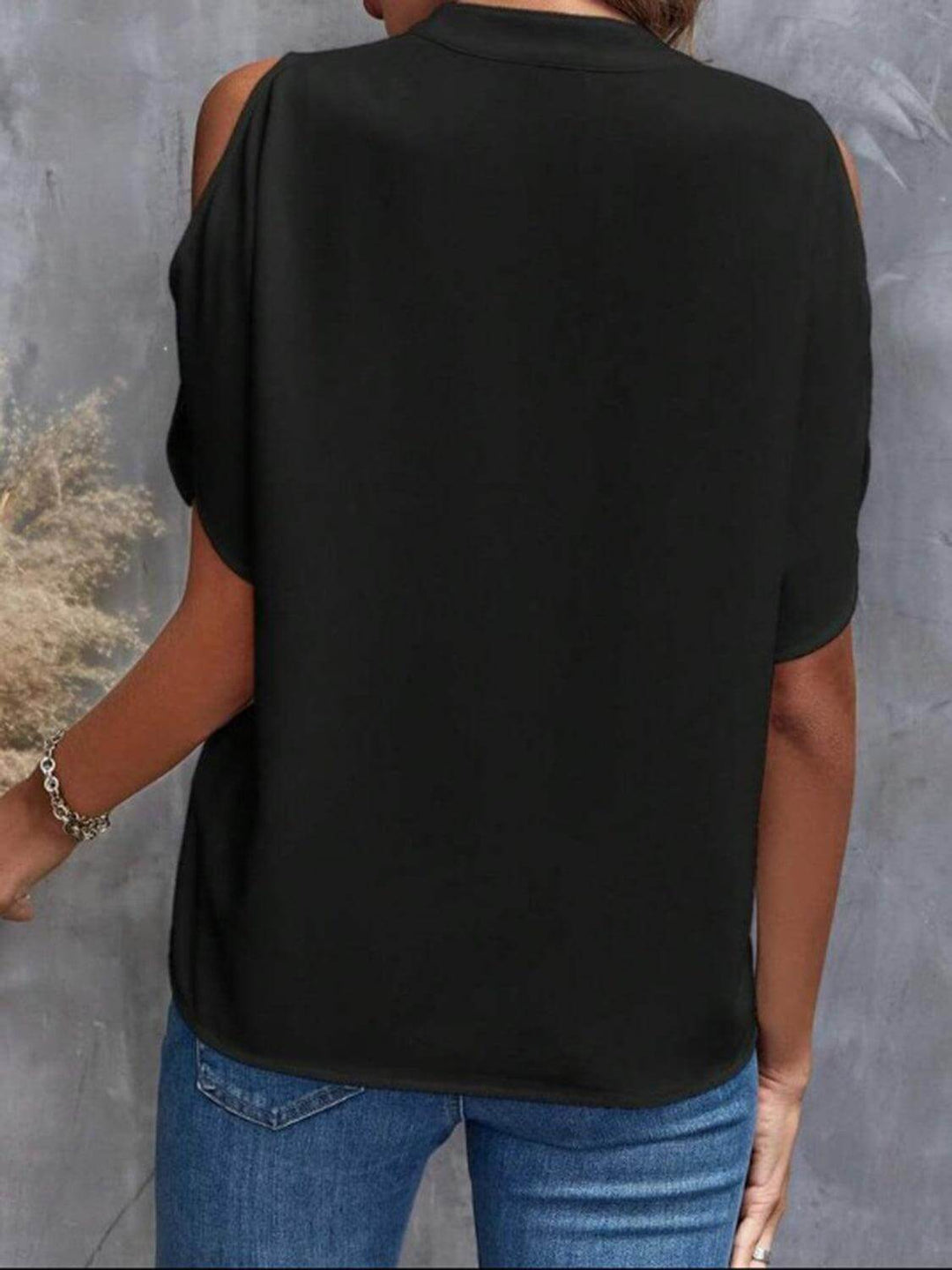 Elegant Off-Shoulder Women's Half-Sleeve Blouse