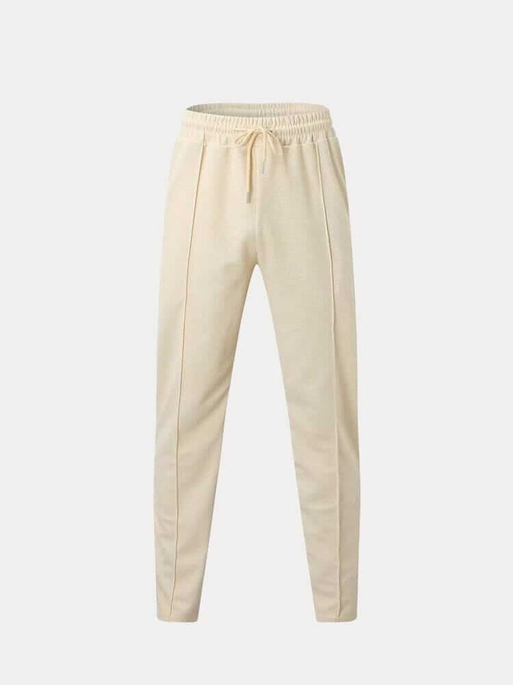 Men's Sporty Waffle Two-Piece Set: Relaxed Fit, Soft Cotton Blend