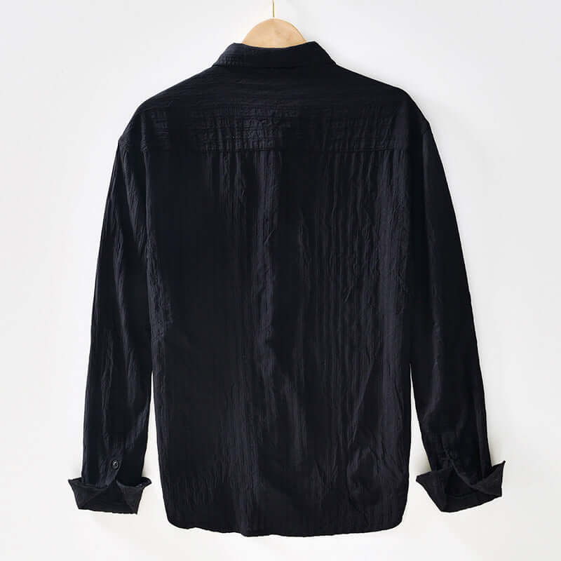 Men's Casual Long Sleeve Cotton Shirt, Regular Fit