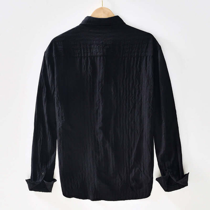 Men's Casual Long Sleeve Cotton Shirt, Regular Fit