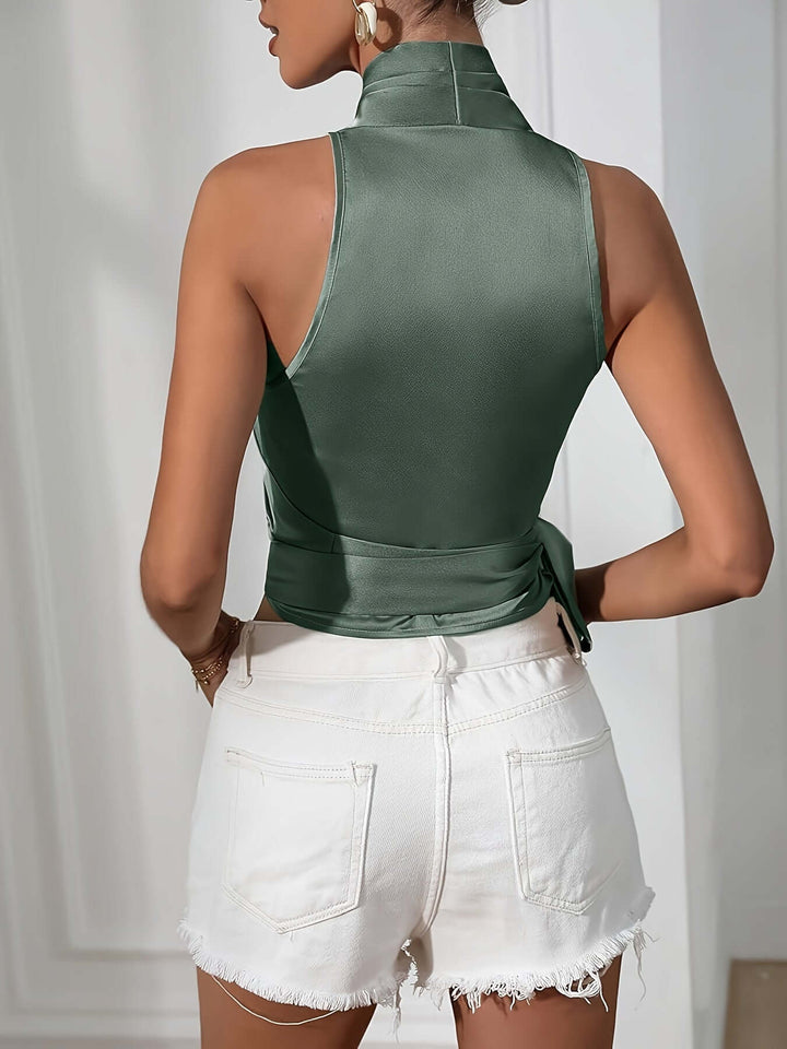 Women's Halter Neck Sleeveless Wrap Top