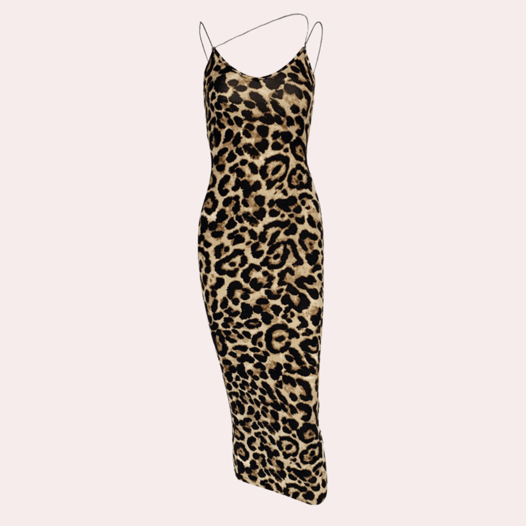 Elegant Snake Print Women's Dress