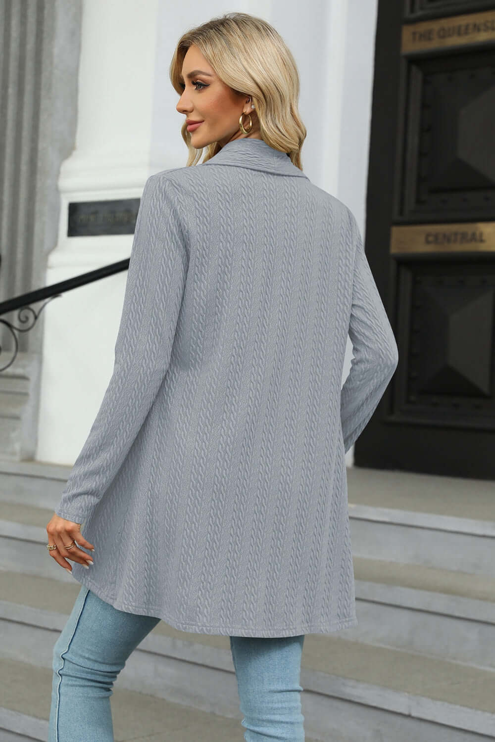 Women's Casual Open-Front Longline Cardigan