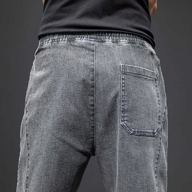 Men's Denim Jogger Pants: Relaxed Fit Streetwear