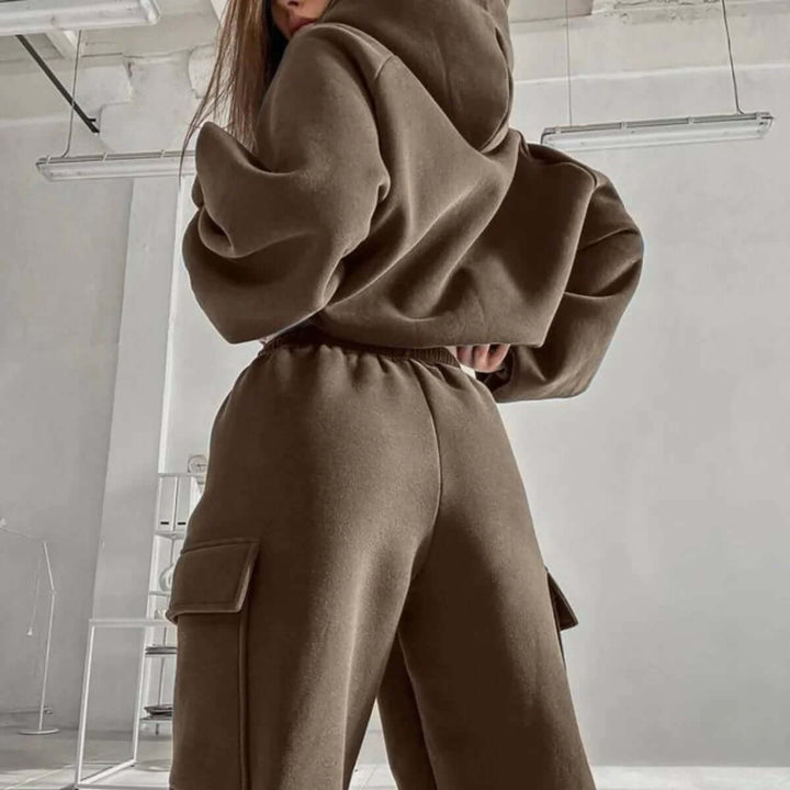 Women's Cozy Hoodie & Jogger Set: Relaxed Fit Loungewear