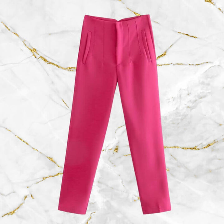 Women's High Waist Pencil Trousers: Vintage Style