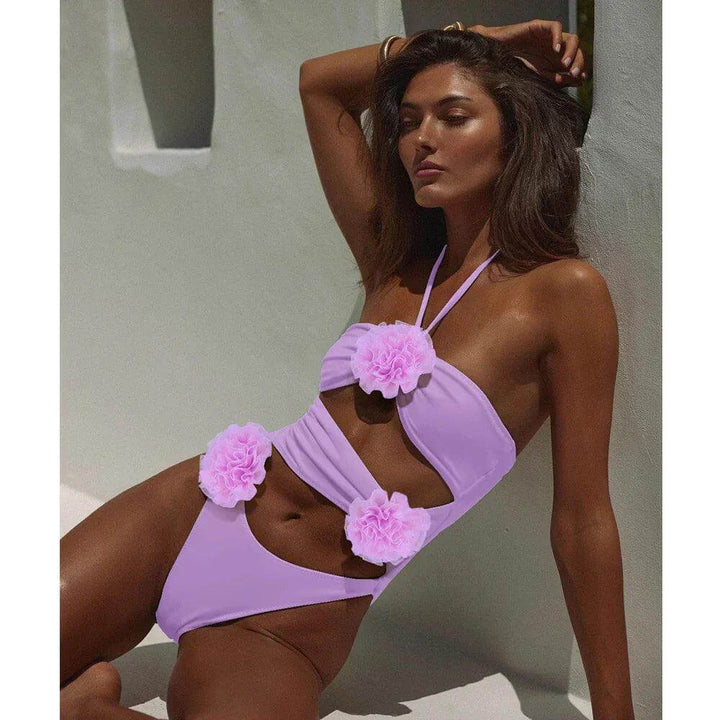 Women's Floral Cut-Out One-Piece Swimsuit