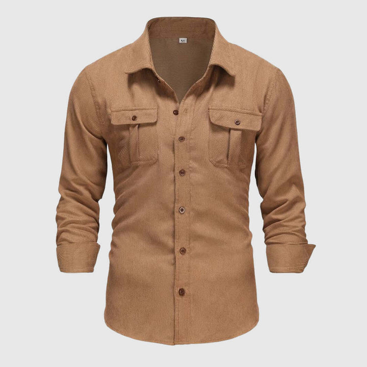 Men's Epaulet Work Shirt with Buckle Detail