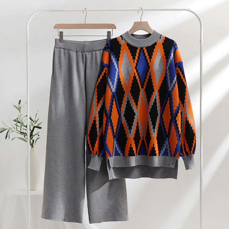 Women's Mosaic Print Two-Piece Set