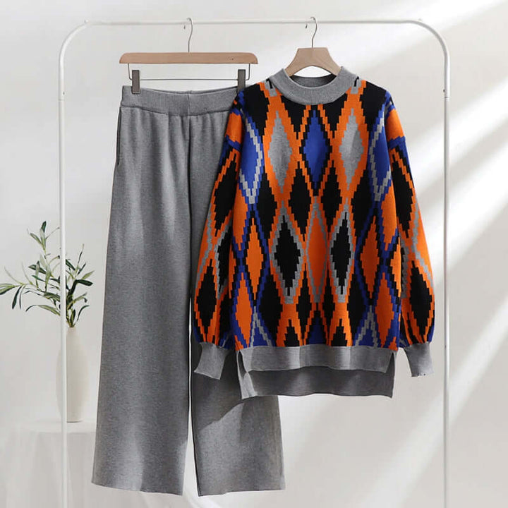 Women's Mosaic Print Two-Piece Set