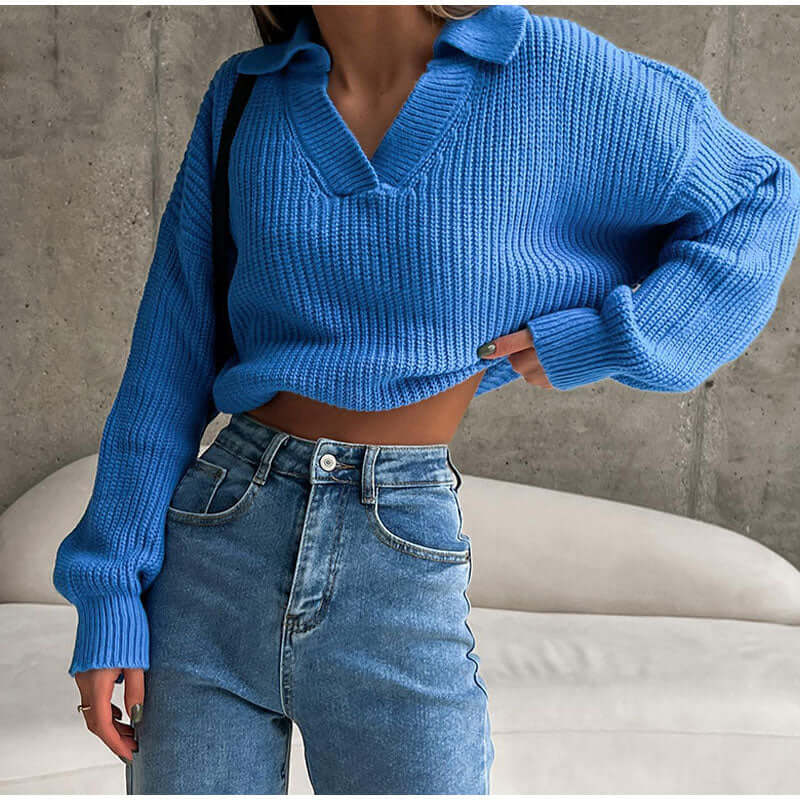 Women's Cozy Knit Sweater: Relaxed Fit, All Seasons