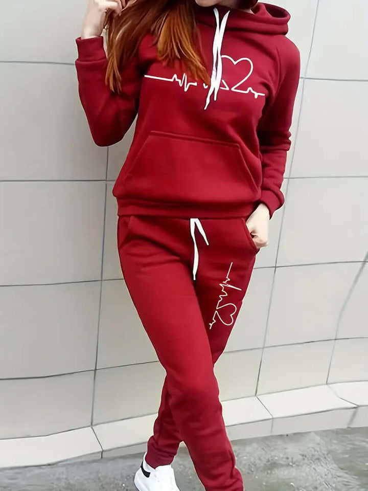 Women's Sporty Hoodie and Pants Set