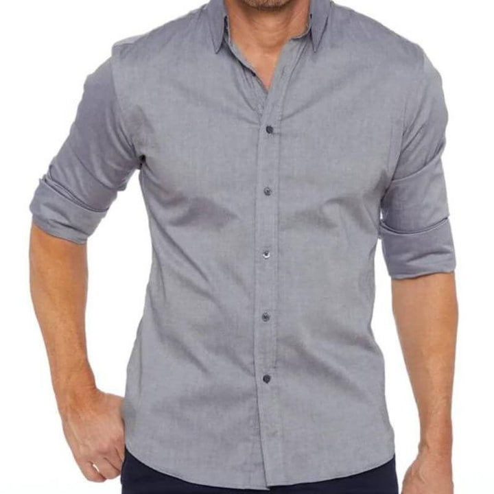Men's Slim Fit Long Sleeve Dress Shirt