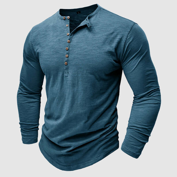 Men's Long Sleeve Bamboo Cotton Shirt - Eco-Friendly & Breathable