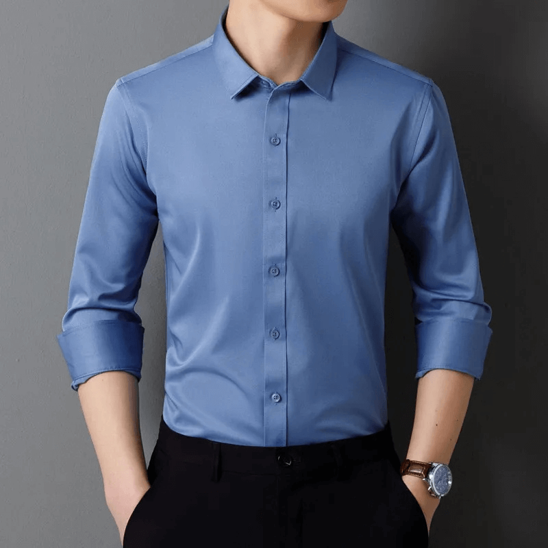 Men's Slim Fit Formal Long-Sleeve Shirt
