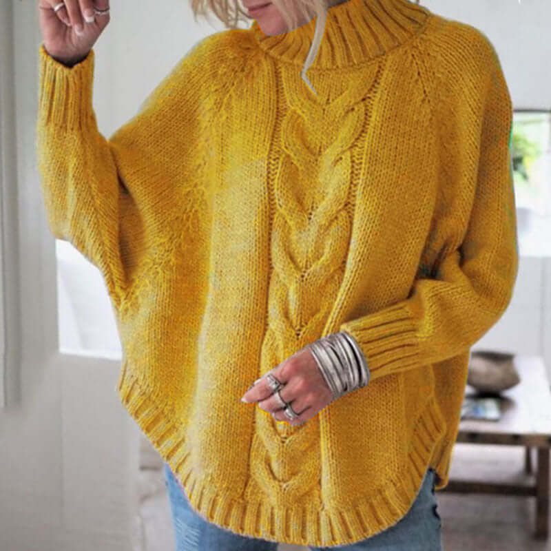 Women's Oversized Batwing Sleeve Winter Sweater