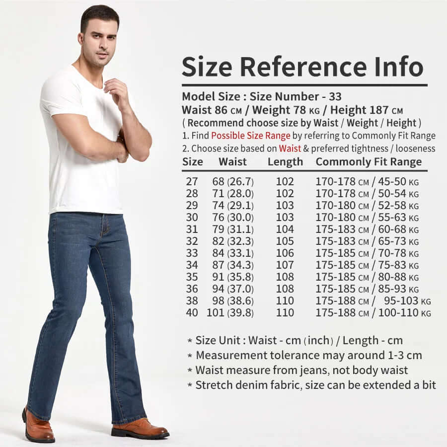Men's Bootcut Jeans: Stretch Denim, 5-Pocket Design