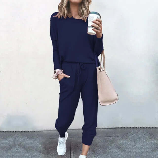 Women's Relaxed-Fit Tracksuit Set: Cozy Lounge Wear
