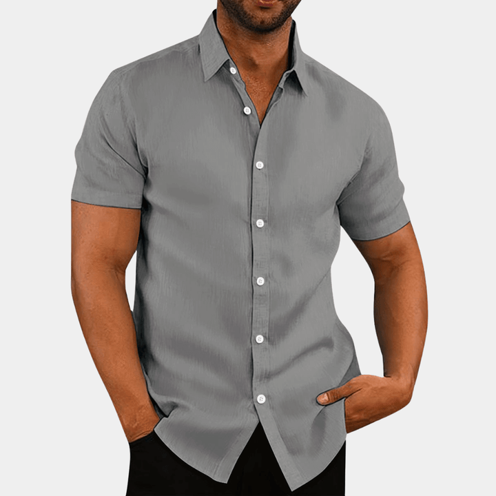 Men's Notched Collar Dress Shirt