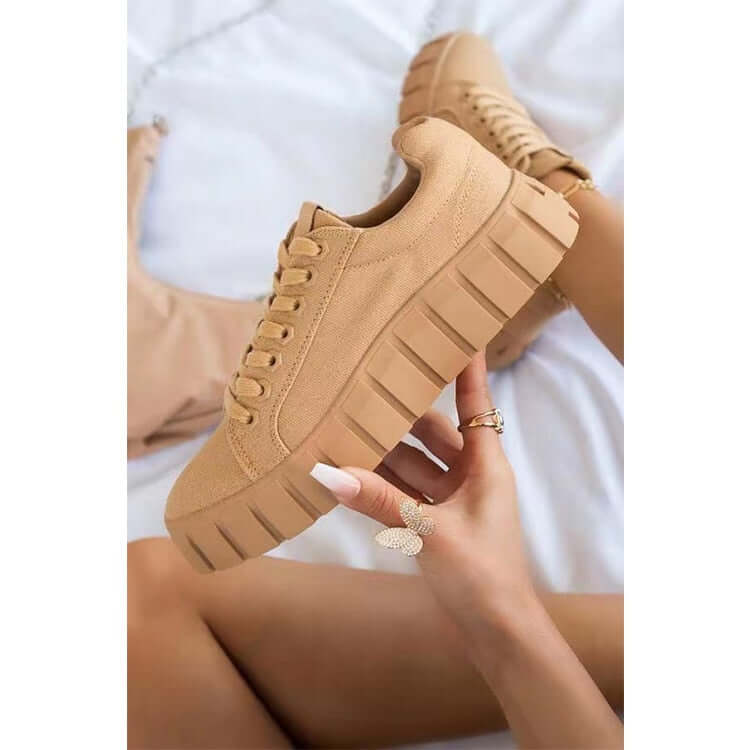 Women's Casual Lace-Up Sneakers: Lightweight & Comfortable