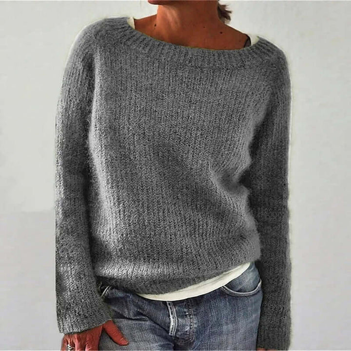 Women's Relaxed Fit Boot Neck Knit Sweater