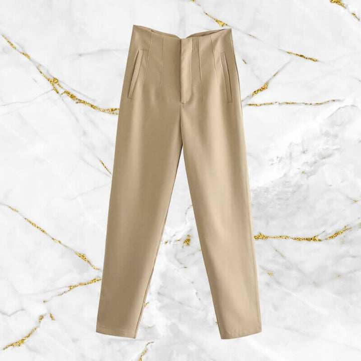 Women's High Waist Pencil Trousers: Vintage Style